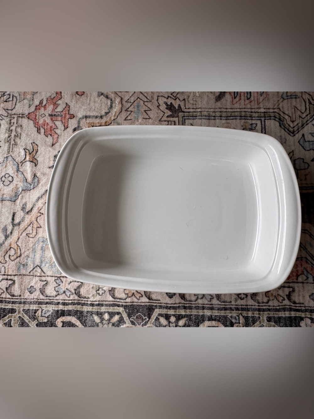 Corningware White Rectangular Stoneware Platter